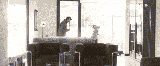 Interno dell show-room, primi anni novanta.